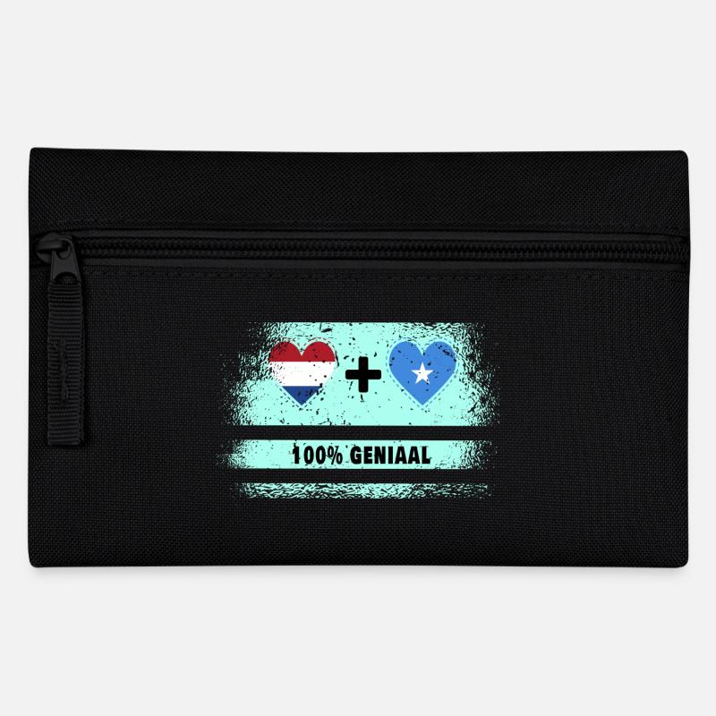 Drapeau 100% Genius de la Somalie et des Pays-Bas - Trousse - noir