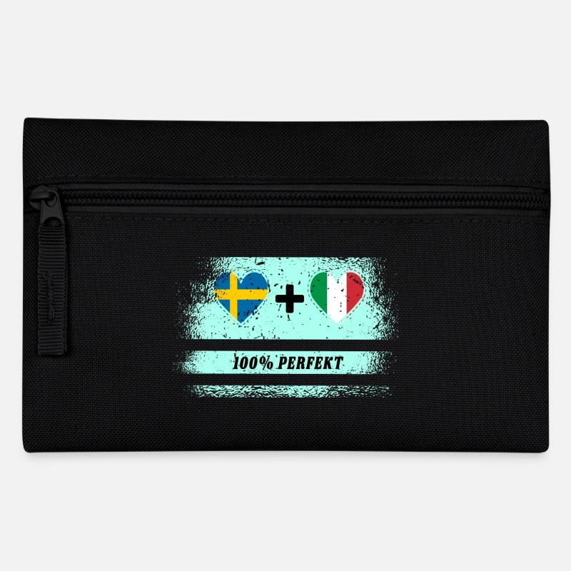 Italy and Sweden 100% Perfect / Gift - Pencil Case - black
