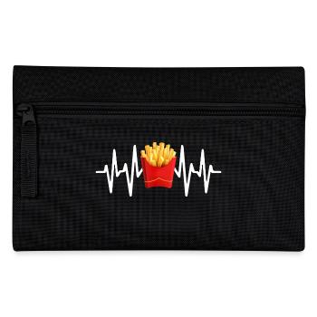 French fries heartbeat - Pencil Case - black - Front