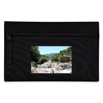Mountain Mountains Mountain Landscape Poster - Pencil Case - black - Front