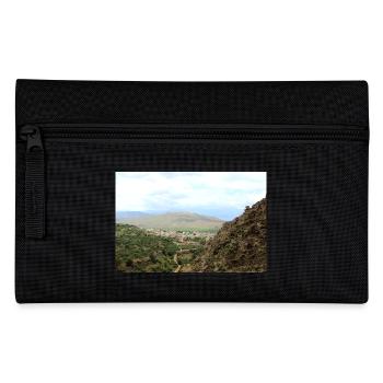 Mountain Mountains Mountain Landscape Poster - Pencil Case - black - Front