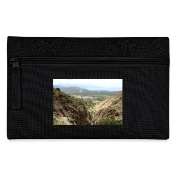 Mountain Mountains Mountain Landscape Poster - Pencil Case - black - Front