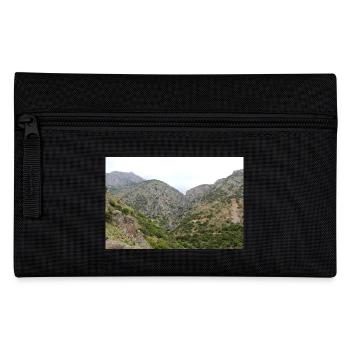 Mountain Mountains Mountain Landscape Poster - Pencil Case - black - Front
