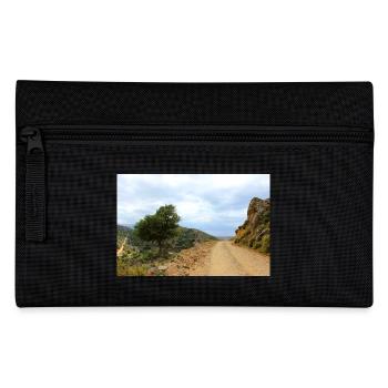 Mountain Mountains Mountain Landscape Poster - Pencil Case - black - Front