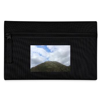 Mountain Mountains Mountain Landscape Poster - Pencil Case - black - Front