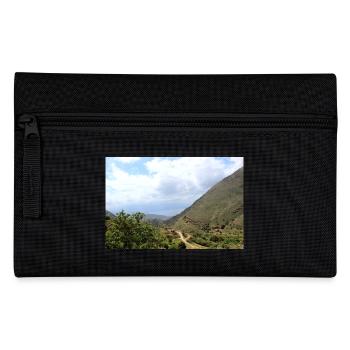 Mountain Mountains Mountain Landscape Poster - Pencil Case - black - Front