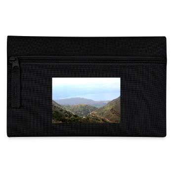 Mountain Mountains Mountain Landscape Poster - Pencil Case - black - Front