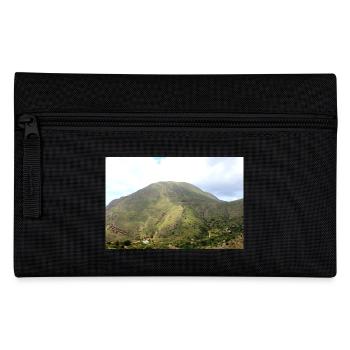 Mountain Mountains Mountain Landscape Poster - Pencil Case - black - Front