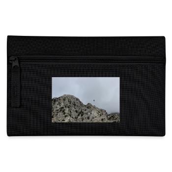 Mountain Mountains Mountain Landscape Poster - Pencil Case - black - Front