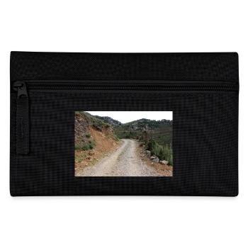 Mountain Mountains Mountain Landscape Poster - Pencil Case - black - Front