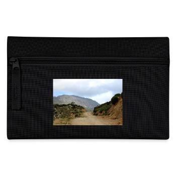 Mountain Mountains Mountain Landscape Poster - Pencil Case - black - Front