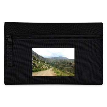 Mountain Mountains Mountain Landscape Poster - Pencil Case - black - Front