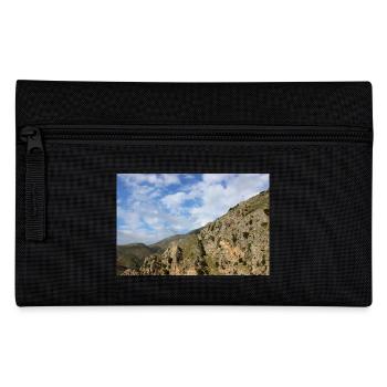 Mountain Mountains Mountain Landscape Poster - Pencil Case - black - Front
