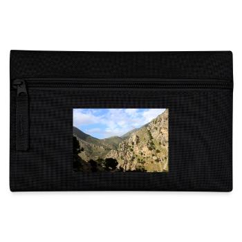 Mountain Mountains Mountain Landscape Poster - Pencil Case - black - Front