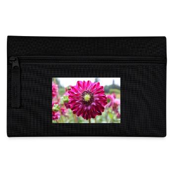 Dahlia Red Violet Blossom ,Flower - Pencil Case - black - Front