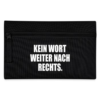 kein wort weiter nach rechts - Federtasche - Schwarz - Vorne