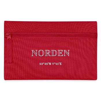 Norden Koordinaten - Federtasche - Rot - Vorne