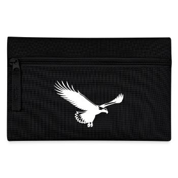 Elegant eagle on broad wings in the wind - Pencil Case - black - Front