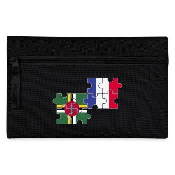 Dominica France Flag Dominican - Pencil Case - black - Front