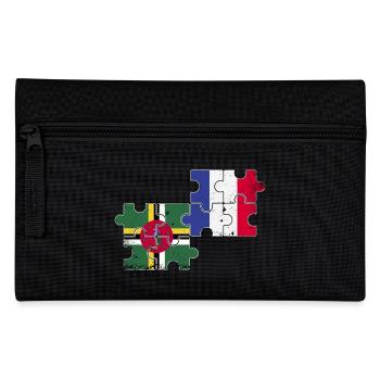 Dominica France Vintage Flag Dominican - Pencil Case - black - Front