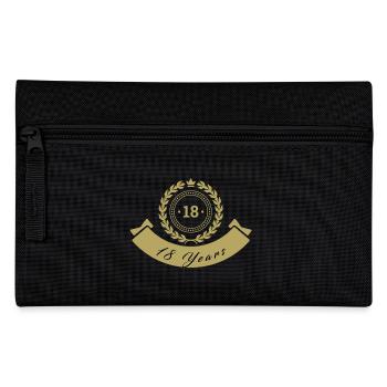 Elegant Gold Crown, for 18th Anniversary Milestone - Pencil Case - black - Front
