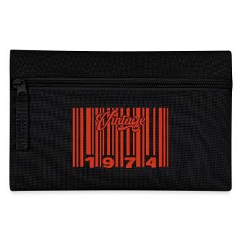 Vintage 1974 Born In 1974 551 Years Bar Code Annivers - Pencil Case - black - Front