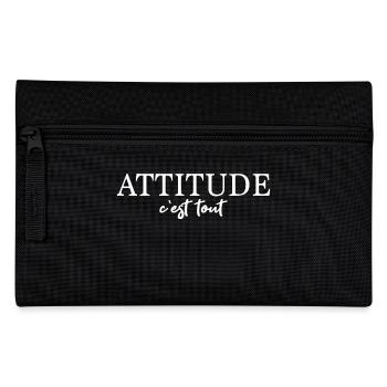 Attitude C'est Tout Saying French - Pencil Case - black - Front