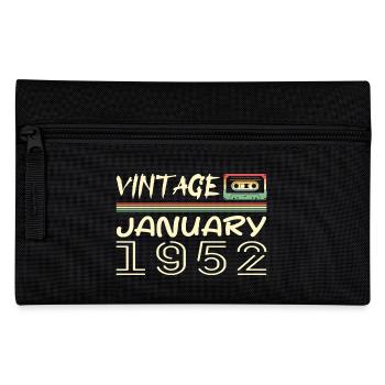 Vintage January 1952 - Birthday January 1952 - Pencil Case - black - Front