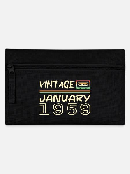 Jahrgang Januar 1959 - Geburtstag Januar 1959 - Federtasche - Schwarz