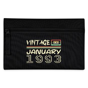 Vintage January 1993 - Birthday January 1993 - Pencil Case - black - Front