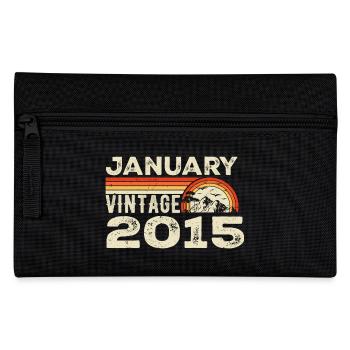 Januar 2015 Jahrgang Jubiläum 2015, Jahrgang 2015 - Federtasche - Schwarz - Vorne