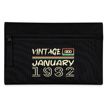 Vintage January 1982 - Birthday January 1982 - Pencil Case - black - Front