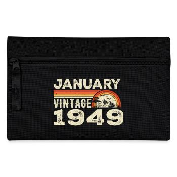 Januar 1949 Jahrgang Geburtstag 1949, Jahrgang 1949 - Federtasche - Schwarz - Vorne
