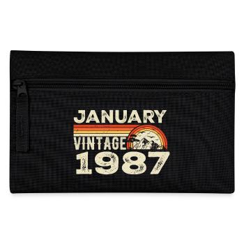 Janvier 1987 Vintage Anniversaire 1987, Né en 1987 - Trousse - noir - Devant