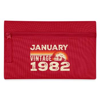 Januar 1982 Jahrgang Geburtstag 1982, Jahrgang 1982 - Federtasche - Rot - Vorne