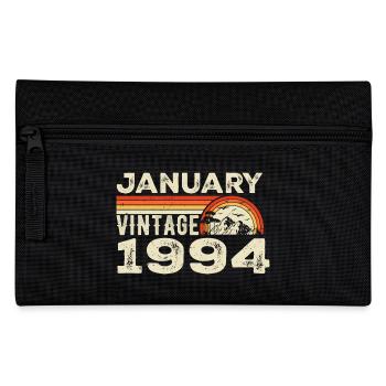 Januar 1994 Jahrgang Geburtstag 1994, Jahrgang 1994 - Federtasche - Schwarz - Vorne