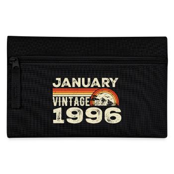 Janvier 1996 Vintage Anniversaire 1996, Né en 1996 - Trousse - noir - Devant