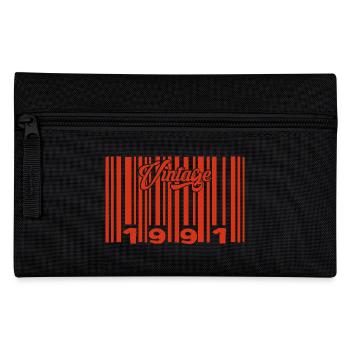 Vintage 191 Born In 191 34 Years Bar Code Birthday - Pencil Case - black - Front