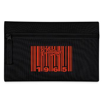 Vintage 1965 Born In 1965 60 Years Bar Code Anniversai - Pencil Case - black - Front