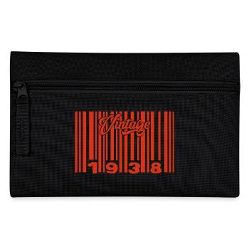 Vintage 1938 Born In 1938 87 Years Bar Code Anniversai - Pencil Case - black - Front