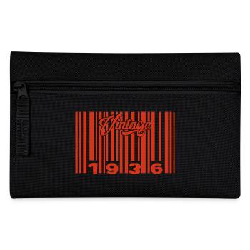 Vintage 1936 Born In 1936 89 Years Bar Code Anniversai - Pencil Case - black - Front