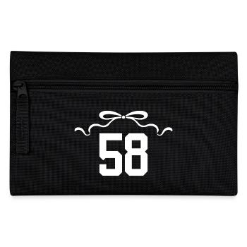 Numéro 58 noeud - 58e anniversaire - Trousse - noir - Devant