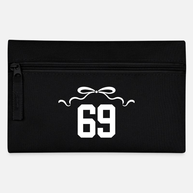 Number 69 Knot - 69th Anniversary - Pencil Case - black