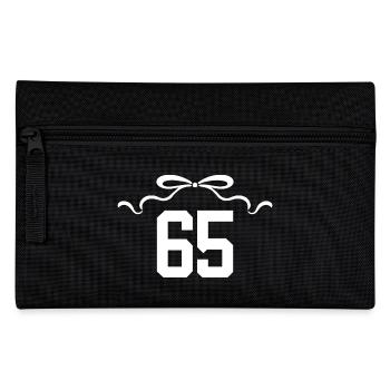 Numéro 65 noeud - 65e anniversaire - Trousse - noir - Devant