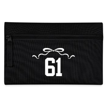Number 61 Knot - 61st Anniversary - Pencil Case - black - Front