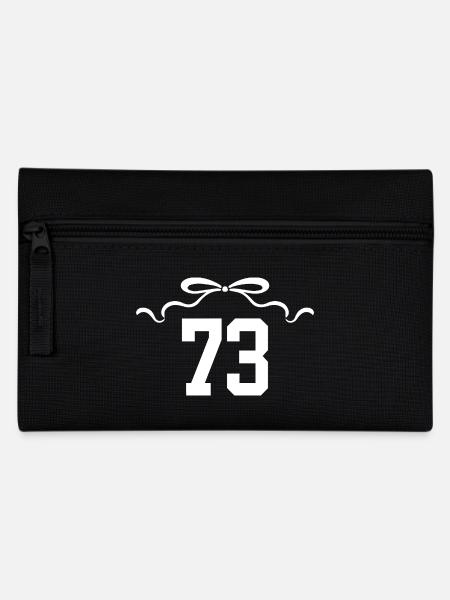Nummer 73 Knoten - 73. Jahrestag - Federtasche - Schwarz