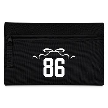 Nummer 86 Knoten - 86. Jahrestag - Federtasche - Schwarz - Vorne