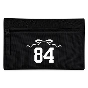 Number 84 Knot - 84th Anniversary - Pencil Case - black - Front
