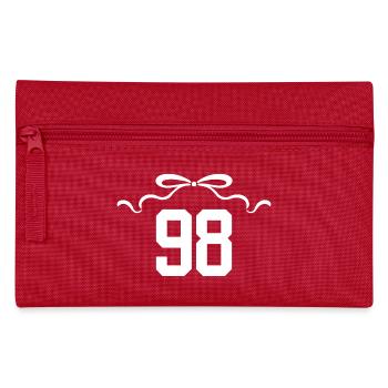 Nummer 98 Knoten - 98. Jahrestag - Federtasche - Rot - Vorne