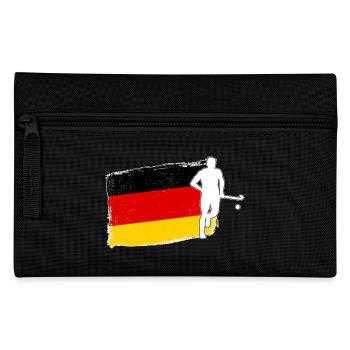 Feldhockeyspieler Deutschland Flagge Feldhockey - Federtasche - Schwarz - Vorne